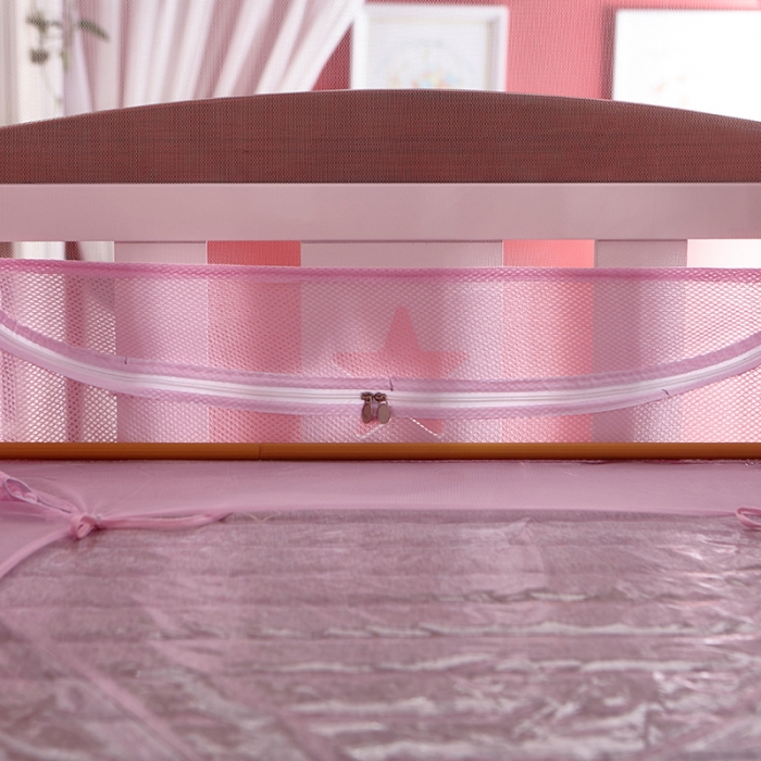 91家纺网 家纺一手货源 找家纺 迪凡保罗 5806数码印花子母床拉链蚊帐(铝合金支架）公主梦