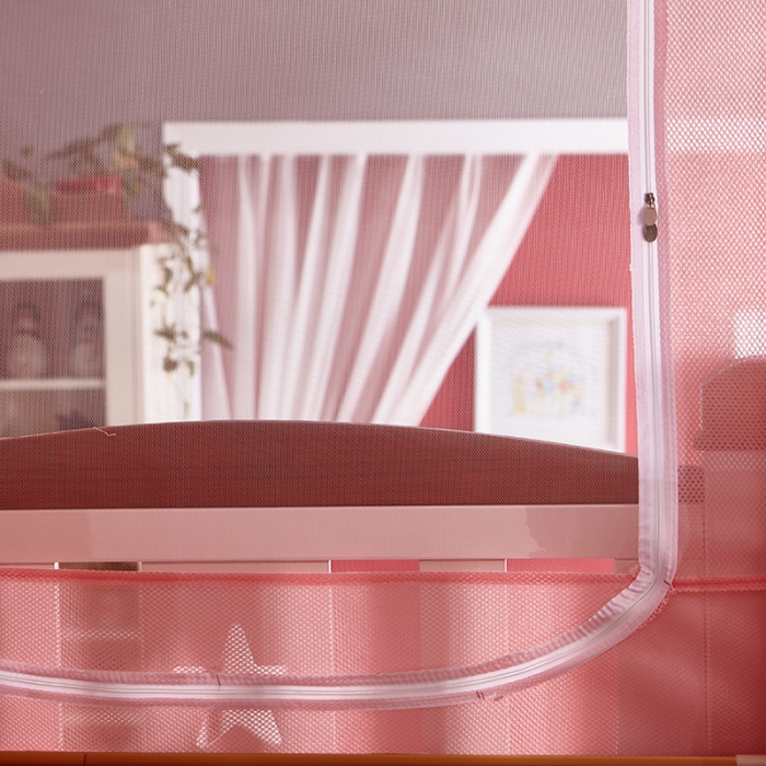 91家纺网 家纺一手货源 找家纺 迪凡保罗 5806数码印花子母床拉链蚊帐(铝合金支架）月亮兔