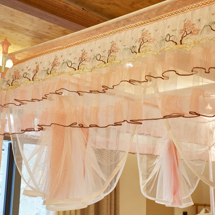 91家纺网 家纺一手货源 找家纺 迪凡保罗 5832 山字型外穿杆拉链坐床式蚊帐 玉色