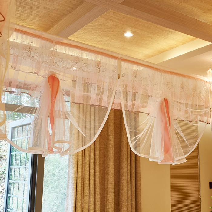 91家纺网 家纺一手货源 找家纺 迪凡保罗 5832 山字型外穿杆拉链坐床式蚊帐 玉色