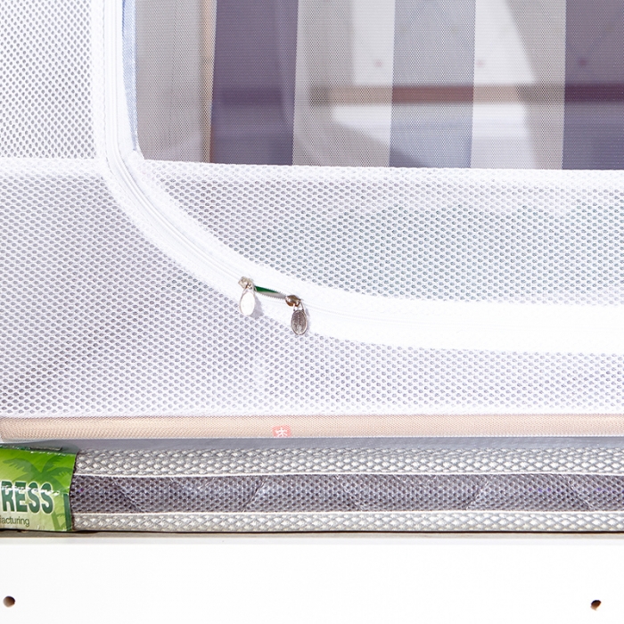 91家纺网 家纺一手货源 找家纺 迪凡保罗 5806数码印花子母床拉链蚊帐(不锈钢支架）萌猫