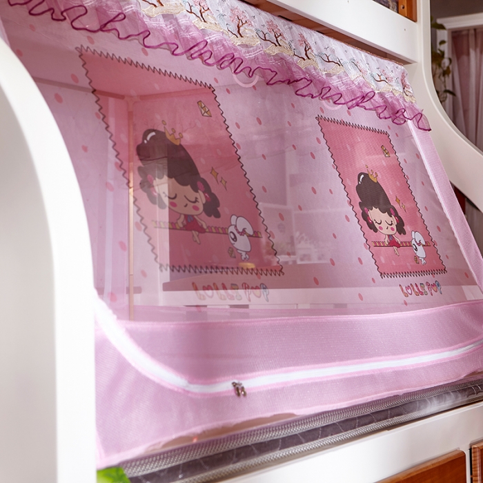 91家纺网 家纺一手货源 找家纺 迪凡保罗 5806数码印花子母床拉链蚊帐(不锈钢支架）公主梦