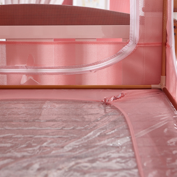 91家纺网 家纺一手货源 找家纺 迪凡保罗 5806数码印花子母床拉链蚊帐(不锈钢支架）月亮兔