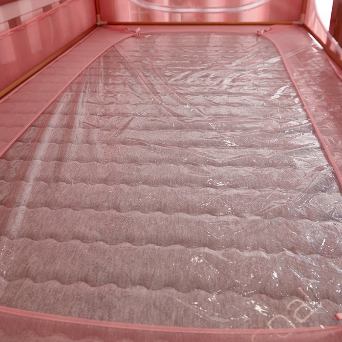 91家纺网 家纺一手货源 找家纺 迪凡保罗 5806数码印花子母床拉链蚊帐(不锈钢支架）月亮兔