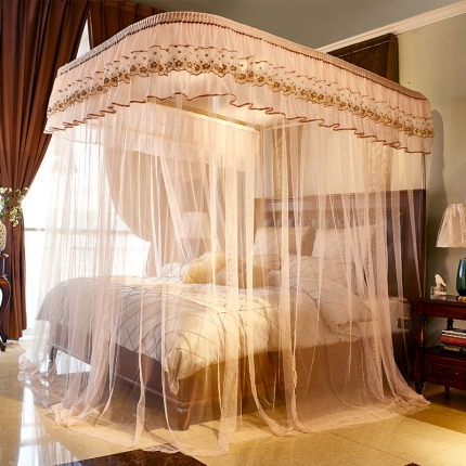 91家纺网 家纺一手货源 找家纺 迪凡保罗 A20-土豪金手动导轨蚊帐 玉色