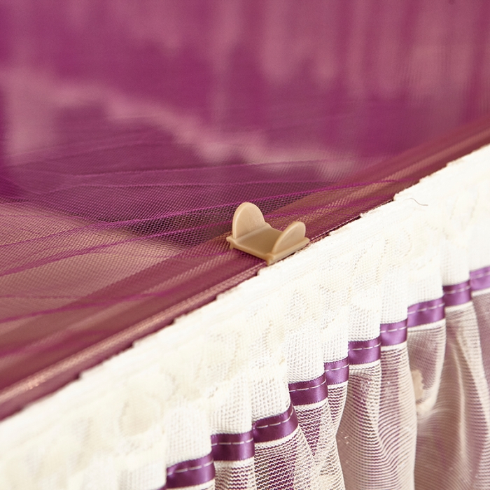 91家纺网 家纺一手货源 找家纺 迪凡保罗 A22-土豪金手动导轨蚊帐 深紫色