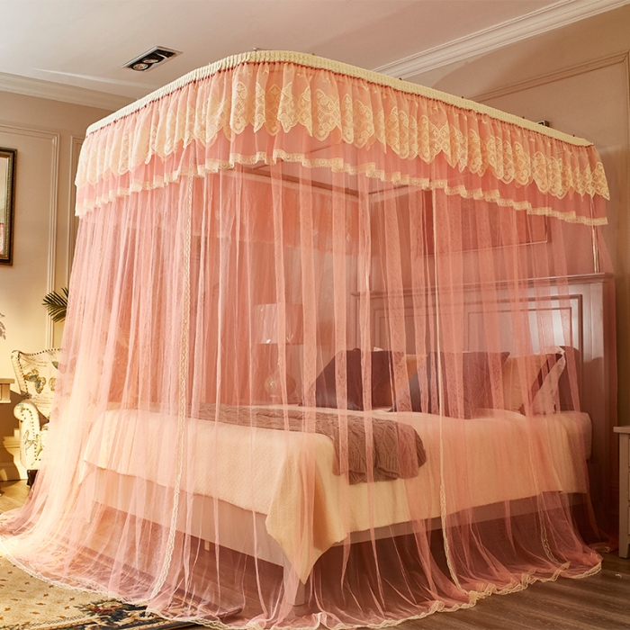 91家纺网 家纺一手货源 找家纺 迪凡保罗 A22-土豪金手动导轨蚊帐 玉色