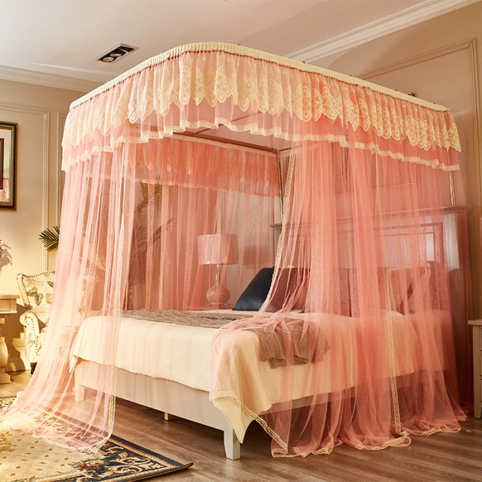 91家纺网 家纺一手货源 找家纺 迪凡保罗 A22-土豪金手动导轨蚊帐 玉色