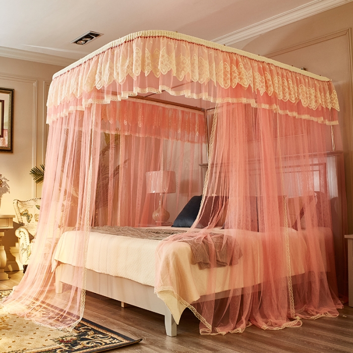 91家纺网 家纺一手货源 找家纺 迪凡保罗 A22-土豪金手动导轨蚊帐 玉色