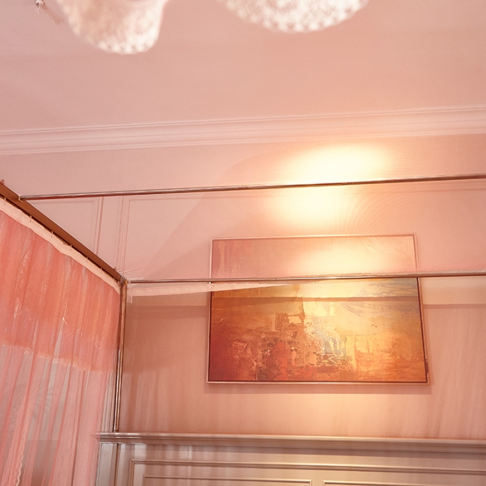 91家纺网 家纺一手货源 找家纺 迪凡保罗 A22-土豪金手动导轨蚊帐 玉色