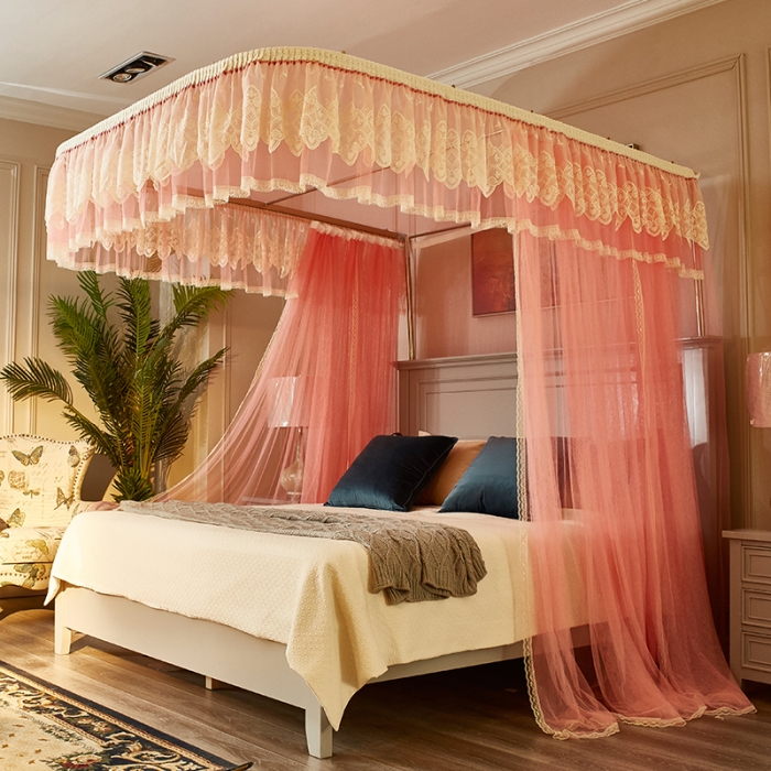 91家纺网 家纺一手货源 找家纺 迪凡保罗 A22-土豪金手动导轨蚊帐 玉色