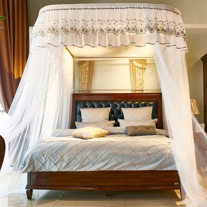 91家纺网 家纺一手货源 找家纺 迪凡保罗 A20-广东·土豪金手动导轨蚊帐 白色