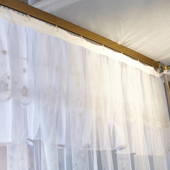 91家纺网 家纺一手货源 找家纺 迪凡保罗 A20-广东·土豪金手动导轨蚊帐 白色