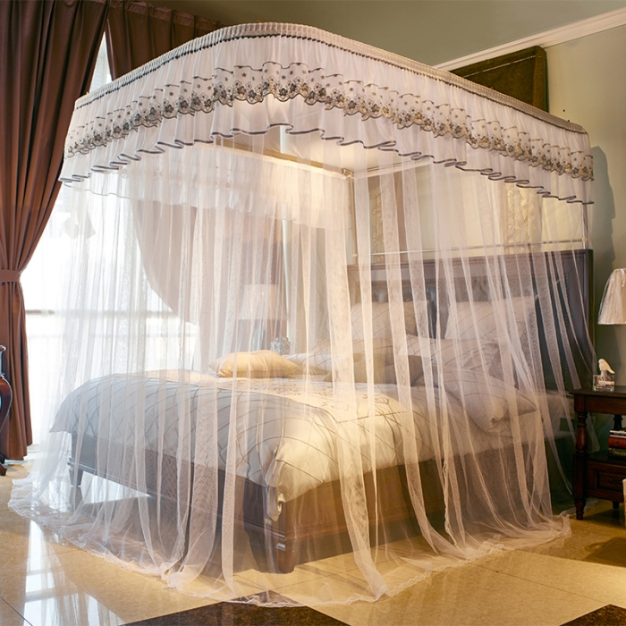 91家纺网 家纺一手货源 找家纺 迪凡保罗 A20-广东·土豪金手动导轨蚊帐 白色