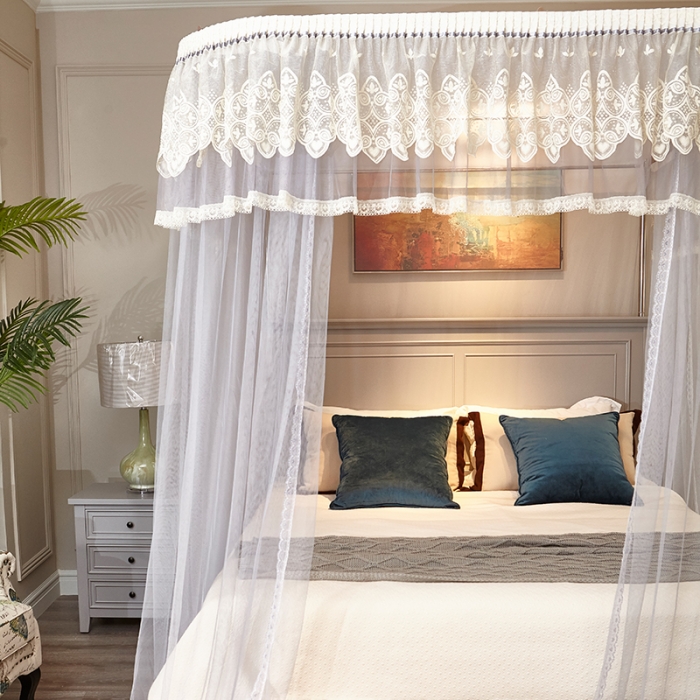 91家纺网 家纺一手货源 找家纺 迪凡保罗 A22-土豪金手动导轨蚊帐 灰色