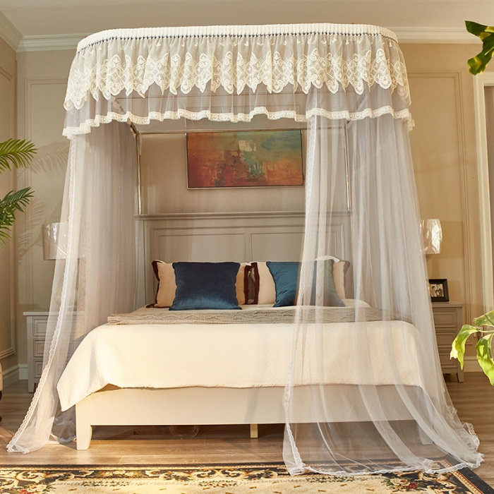 91家纺网 家纺一手货源 找家纺 迪凡保罗 A22-土豪金手动导轨蚊帐 灰色