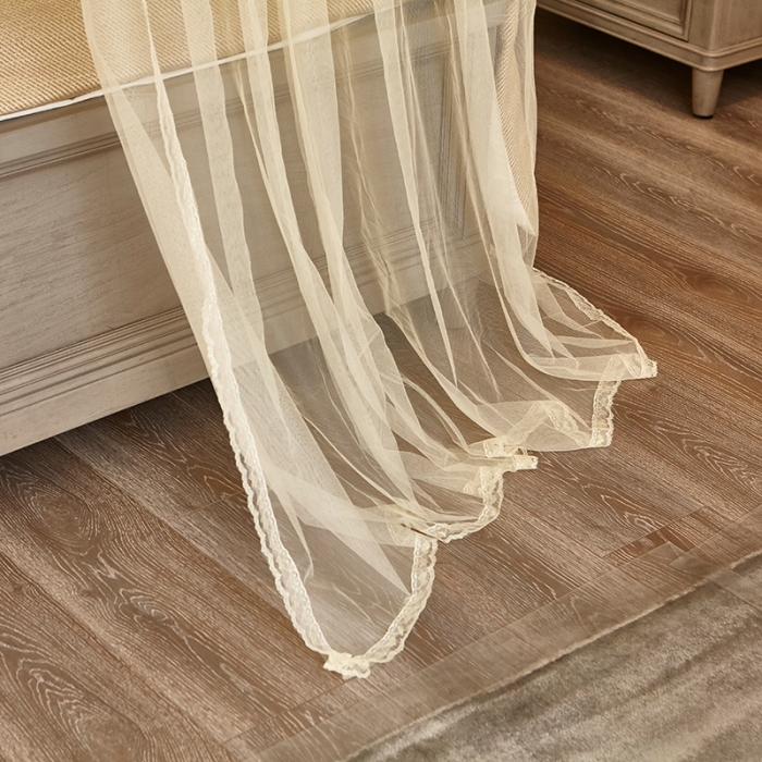 91家纺网 家纺一手货源 找家纺 迪凡保罗 A22-土豪金手动导轨蚊帐 米黄色