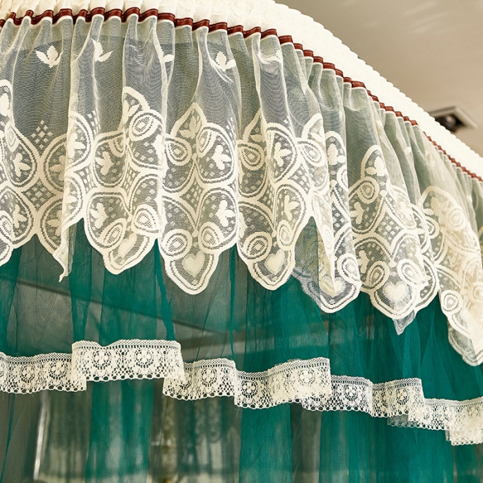 91家纺网 家纺一手货源 找家纺 迪凡保罗 A22-土豪金手动导轨蚊帐 墨绿色