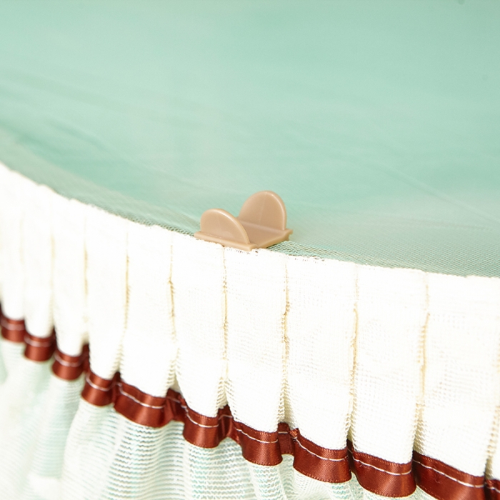 91家纺网 家纺一手货源 找家纺 迪凡保罗 A22-土豪金手动导轨蚊帐 水绿色