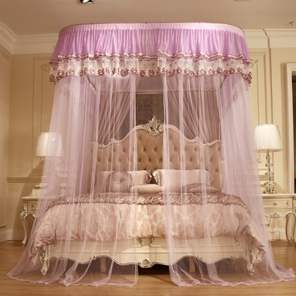 91家纺网 家纺一手货源 找家纺 （总）迪凡保罗 A27 广东拉绳·土豪金手动导轨蚊帐