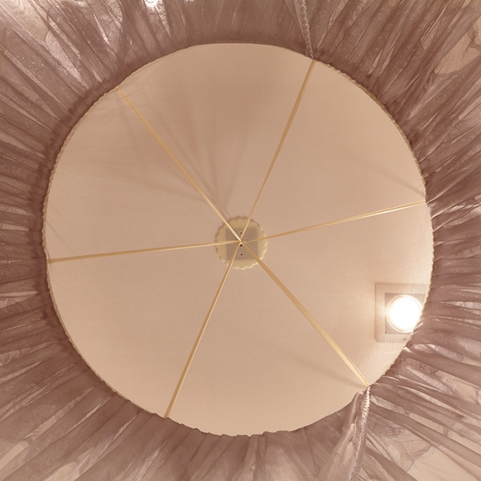 91家纺网 家纺一手货源 找家纺 迪凡保罗 5812（圆顶吊顶蚊帐）灰色