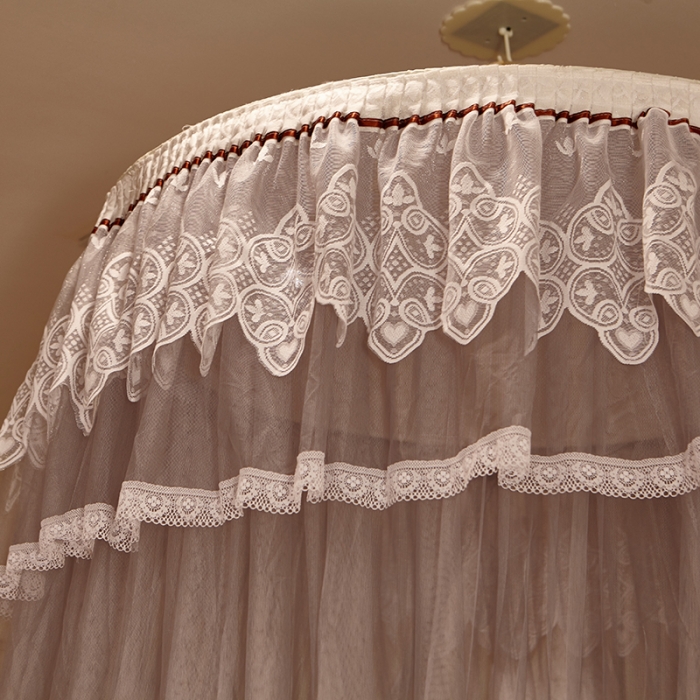 91家纺网 家纺一手货源 找家纺 迪凡保罗 5812（圆顶吊顶蚊帐）灰色