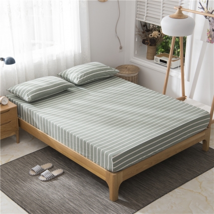 91家纺网 家纺一手货源 找家纺 （总）极简 2018新款全棉色织简约款床笠