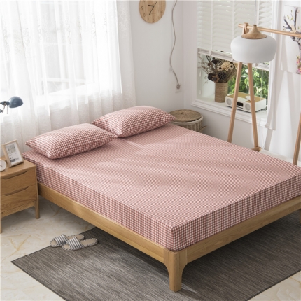 91家纺网 家纺一手货源 找家纺 （总）极简 2018新款全棉色织简约款床笠