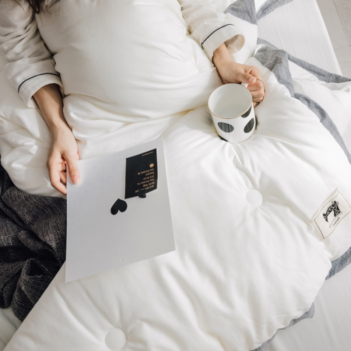 91家纺网 家纺一手货源 找家纺 莱福仕家纺 2020 素色水洗棉系列 水洗棉-白