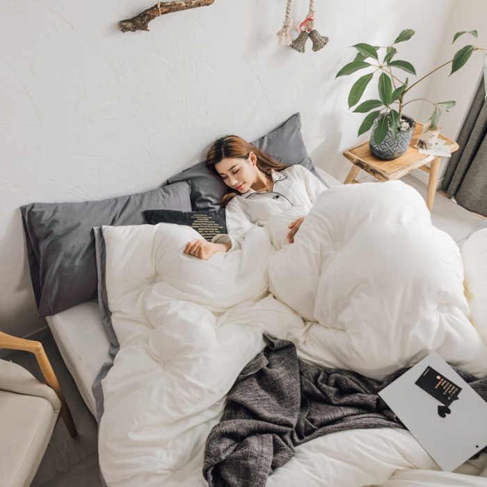 91家纺网 家纺一手货源 找家纺 莱福仕家纺 2020 素色水洗棉系列 水洗棉-白