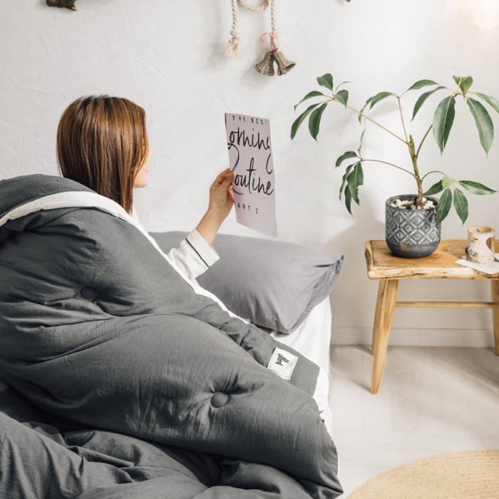 91家纺网 家纺一手货源 找家纺 莱福仕家纺 2020 素色水洗棉系列 水洗棉-灰