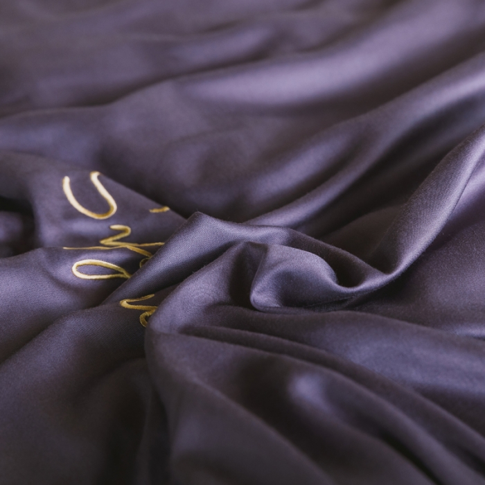 91家纺网 家纺一手货源 找家纺 莱福仕 2022 莫代尔刺绣冬被系列 冬被罗兰紫