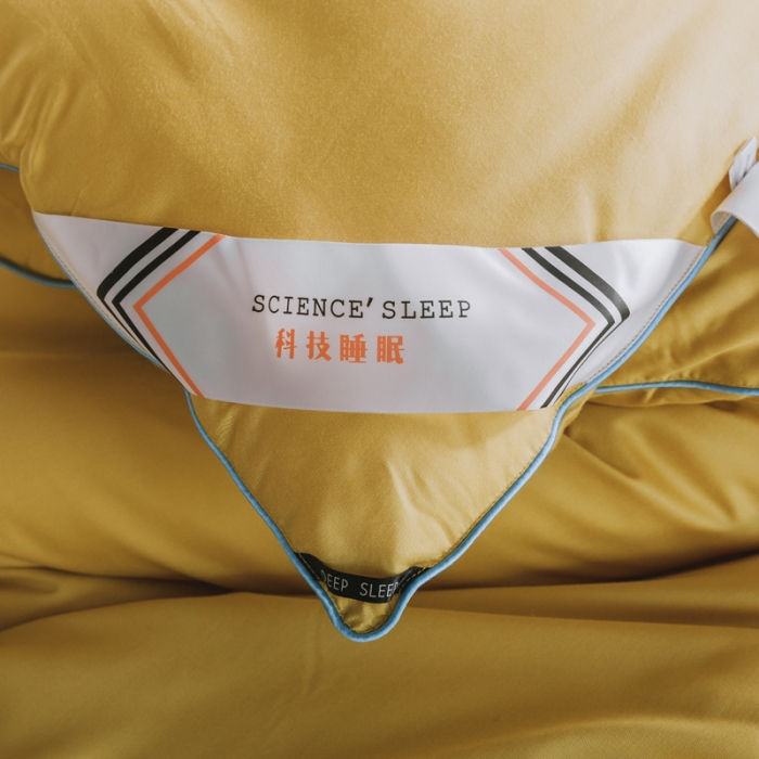 91家纺网 家纺一手货源 找家纺 莱福仕 2022 莫代尔刺绣冬被系列 冬被嫩黄