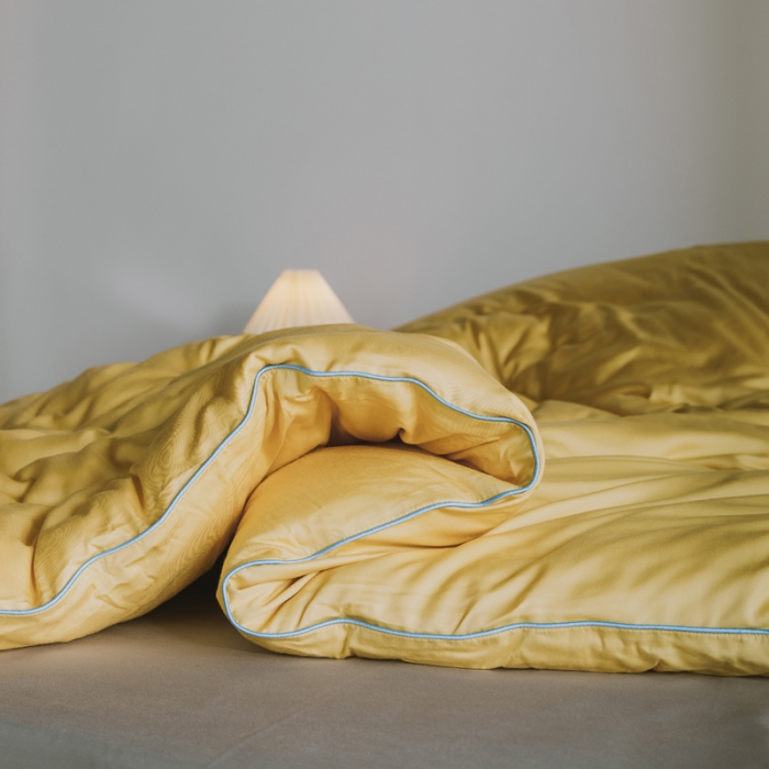 91家纺网 家纺一手货源 找家纺 莱福仕 2022 莫代尔刺绣冬被系列 冬被嫩黄