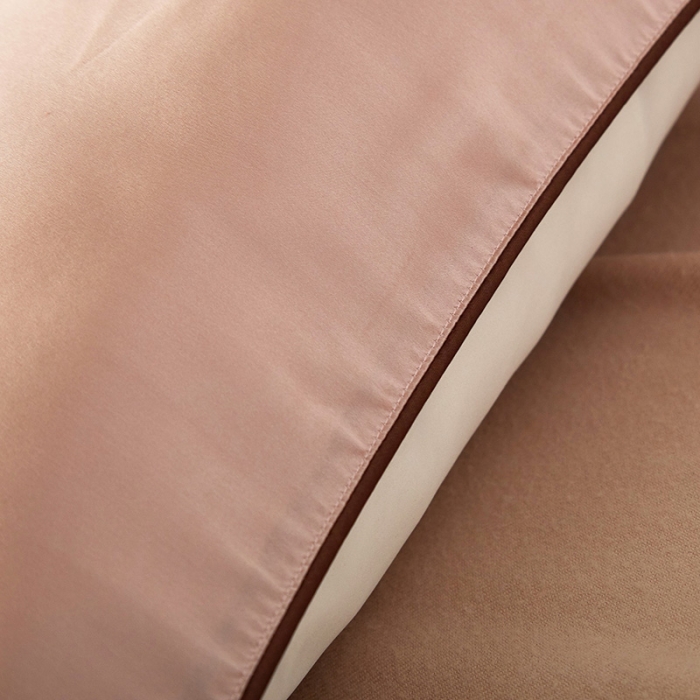 91家纺网 家纺一手货源 找家纺 （总）朗莎家纺 2019新款真丝滚边枕套48X74cm/对