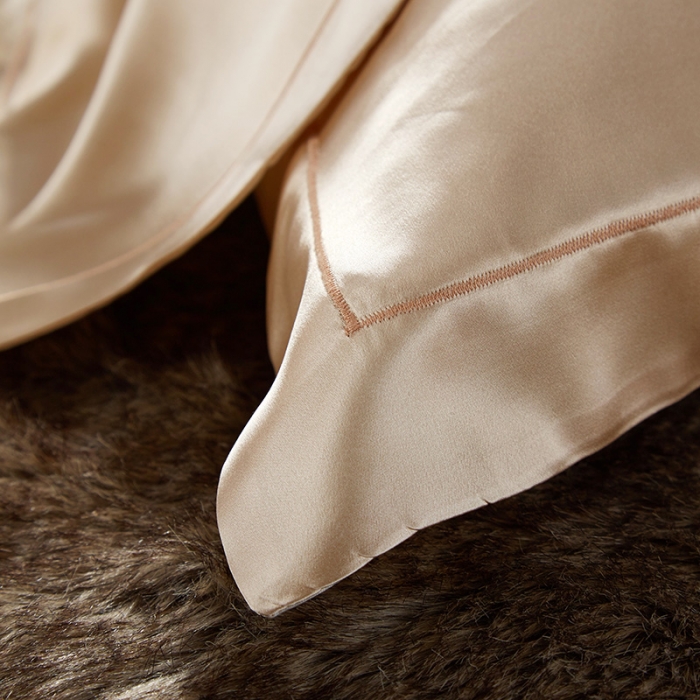 91家纺网 家纺一手货源 找家纺 （总）朗莎家纺 2019新款真丝宽边枕套48X74cm/对