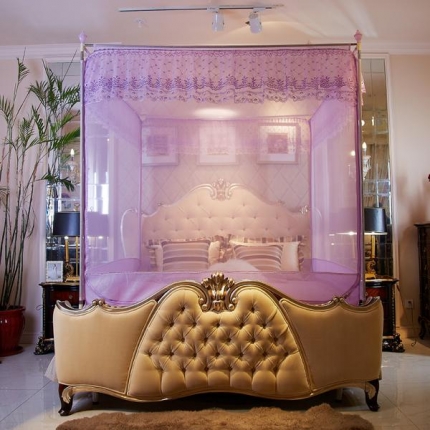 91家纺网 家纺一手货源 找家纺 （总）安金蚊帐 坐床式蚊帐恋恋花曲