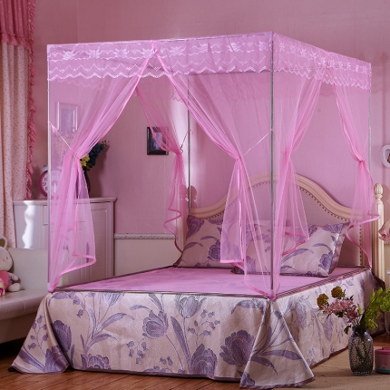 91家纺网 家纺一手货源 找家纺 （总）安金蚊帐 坐床式三开门蚊帐 老方帐-格调非凡