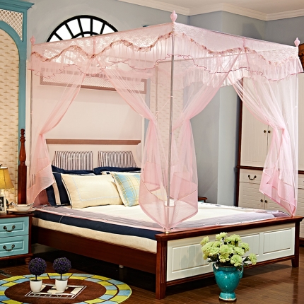 91家纺网 家纺一手货源 找家纺 （总）安金蚊帐 坐床式三开门蚊帐 普罗旺斯