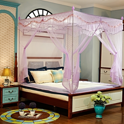 91家纺网 家纺一手货源 找家纺 （总）安金蚊帐 坐床式三开门蚊帐 普罗旺斯