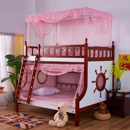 91家纺网 家纺一手货源 找家纺 （总）安金蚊帐 上下铺斜梯款