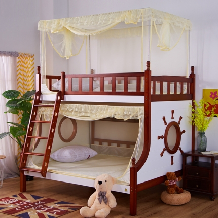 91家纺网 家纺一手货源 找家纺 （总）安金蚊帐 上下铺斜梯款