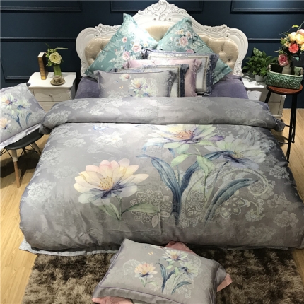 91家纺网 家纺一手货源 找家纺 （总）简煦圣珂  欧式美提花数码印花保暖四件套