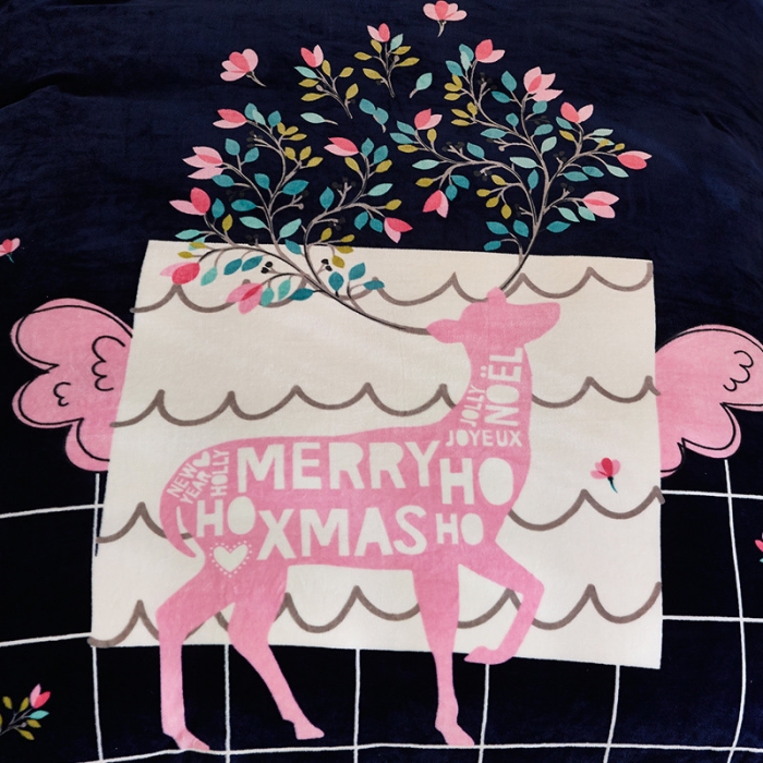 91家纺网 家纺一手货源 找家纺 KT猫直营店2024新款卡通法莱绒牛奶绒情侣四件套 高情远致 