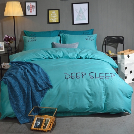 91家纺网 家纺一手货源 找家纺 玖玖爱家纺 13372绣花四件套月光绿