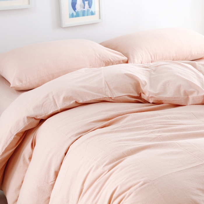 91家纺网 家纺一手货源 找家纺 玖玖爱家纺 水洗棉四件套床笠款 纯粉