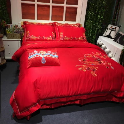 91家纺网 家纺一手货源 找家纺 （总）玖玖爱家纺 全棉苏绣系列四件套实拍图