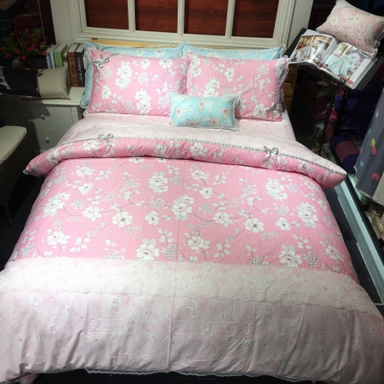 91家纺网 家纺一手货源 找家纺 （总）玖玖爱家纺 2017蕾丝韩版四件套