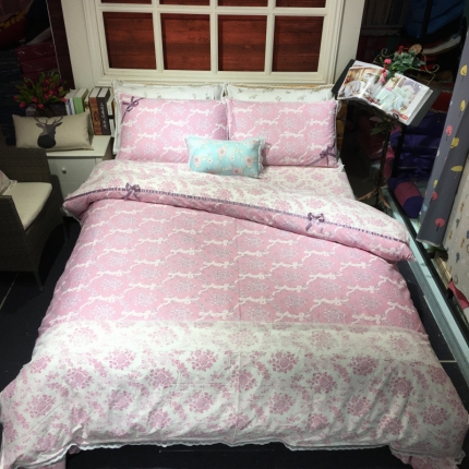 91家纺网 家纺一手货源 找家纺 （总）玖玖爱家纺 2017蕾丝韩版四件套