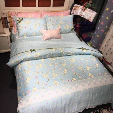 91家纺网 家纺一手货源 找家纺 （总）玖玖爱家纺 2017蕾丝韩版四件套